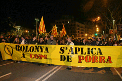 La solidaritat amb el moviment estudiantil deixa els Mossos en fora de joc