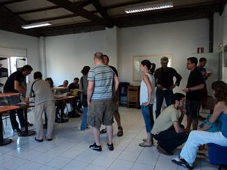 L'esquerra independentista sabadellenca, satisfeta amb l'evolució de la jornada de consulta