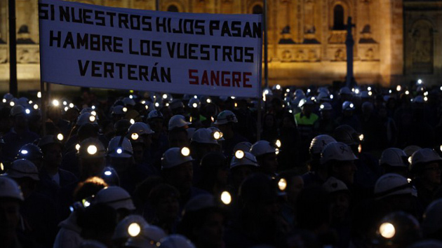 La lluita del sector de la mineria compta amb un suport molt ampli a Astúries