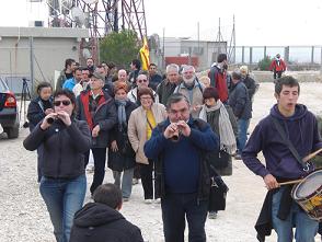 Marxa contra el tancament del repetidor a la serra de Perenxisa