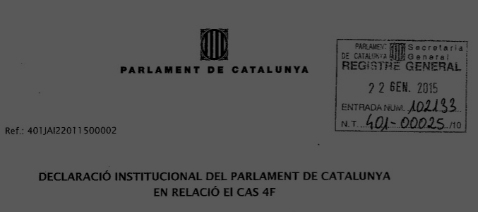 Tots els partits del parlament principatí signen una declaració institucional sobre el 4F