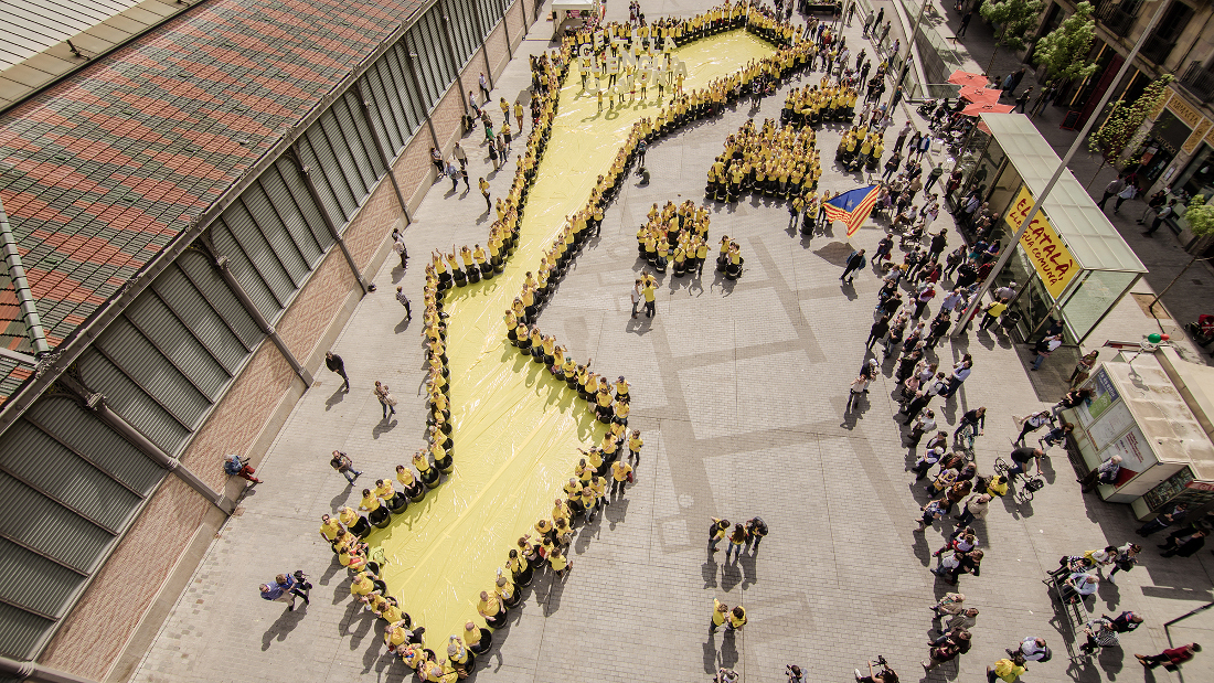 Acció en favor del català a Barcelona